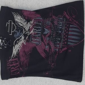 Harley Davidson strapless top